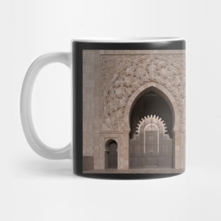 Door or gate of Hassan II Mosque in Casablanca, Morocco Mug